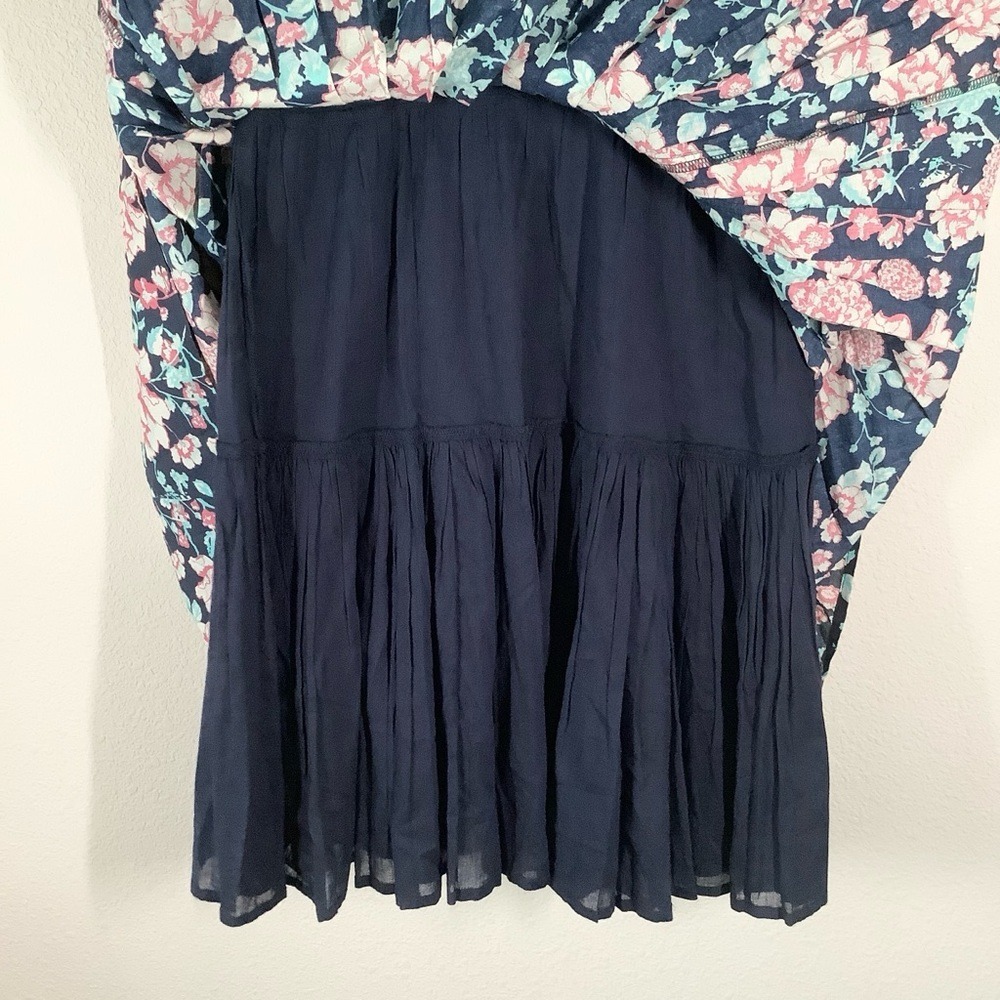 DIVA DOLLZ Fit & Flare Floral Cotton Dress M Retro Pinup Cottagecore Boho Navy - Picture 11 of 14